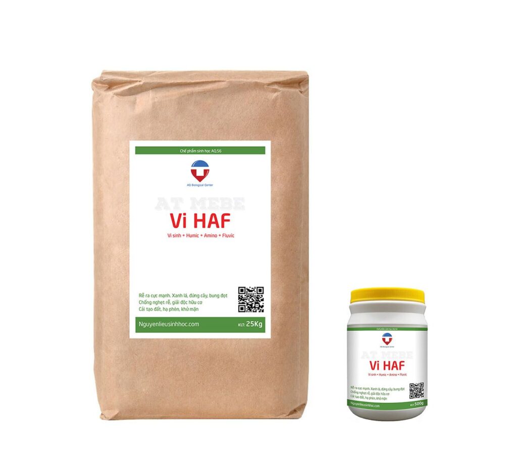 Phân hữu cơ sinh học VI HAF xanh lá, đứng cây, cải tạo đất